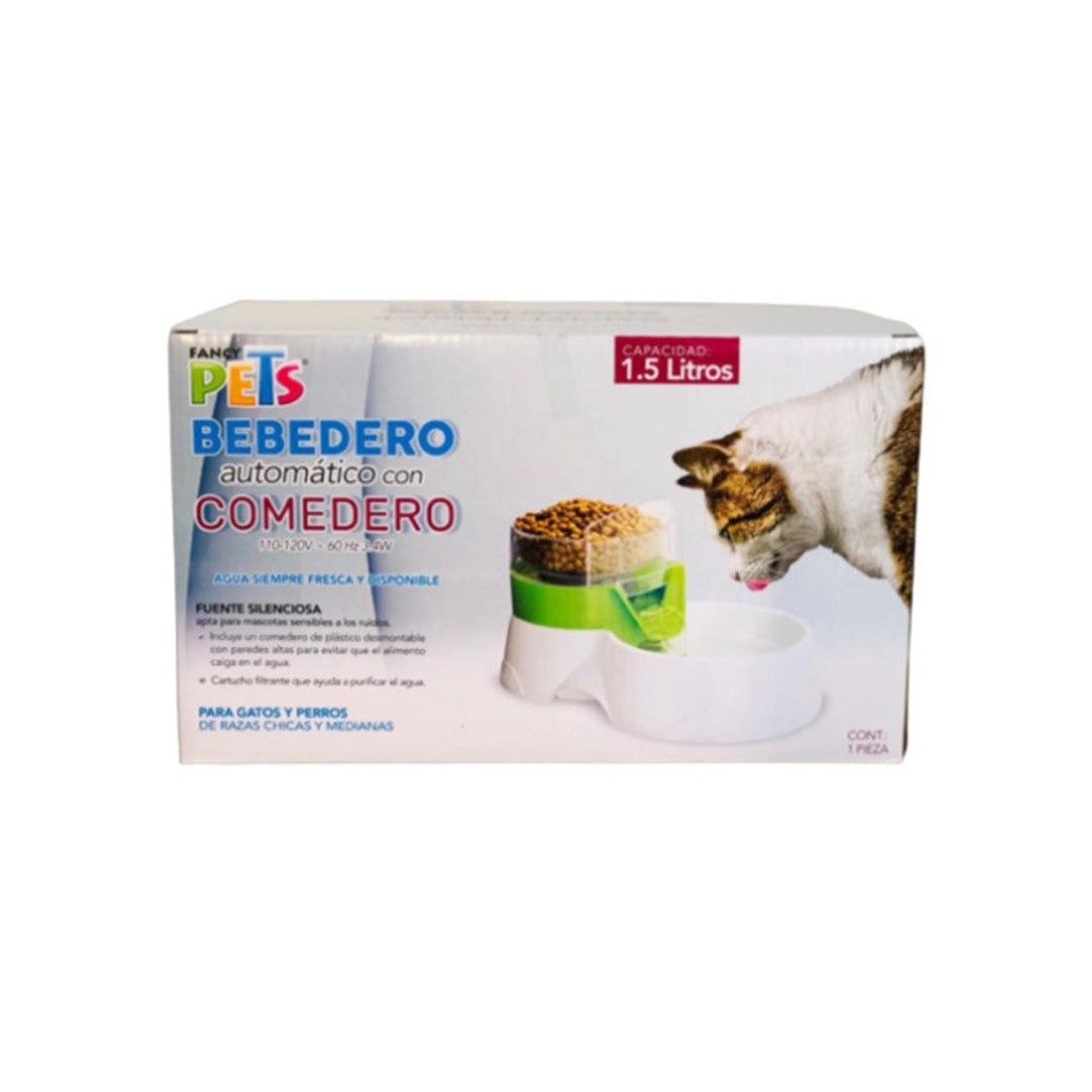 Bebedero Automático con Comedero 1.5 L Fancy Pet