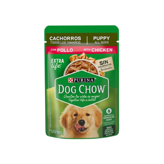 DOG CHOW POUCH CACHORRO POLLO 100g